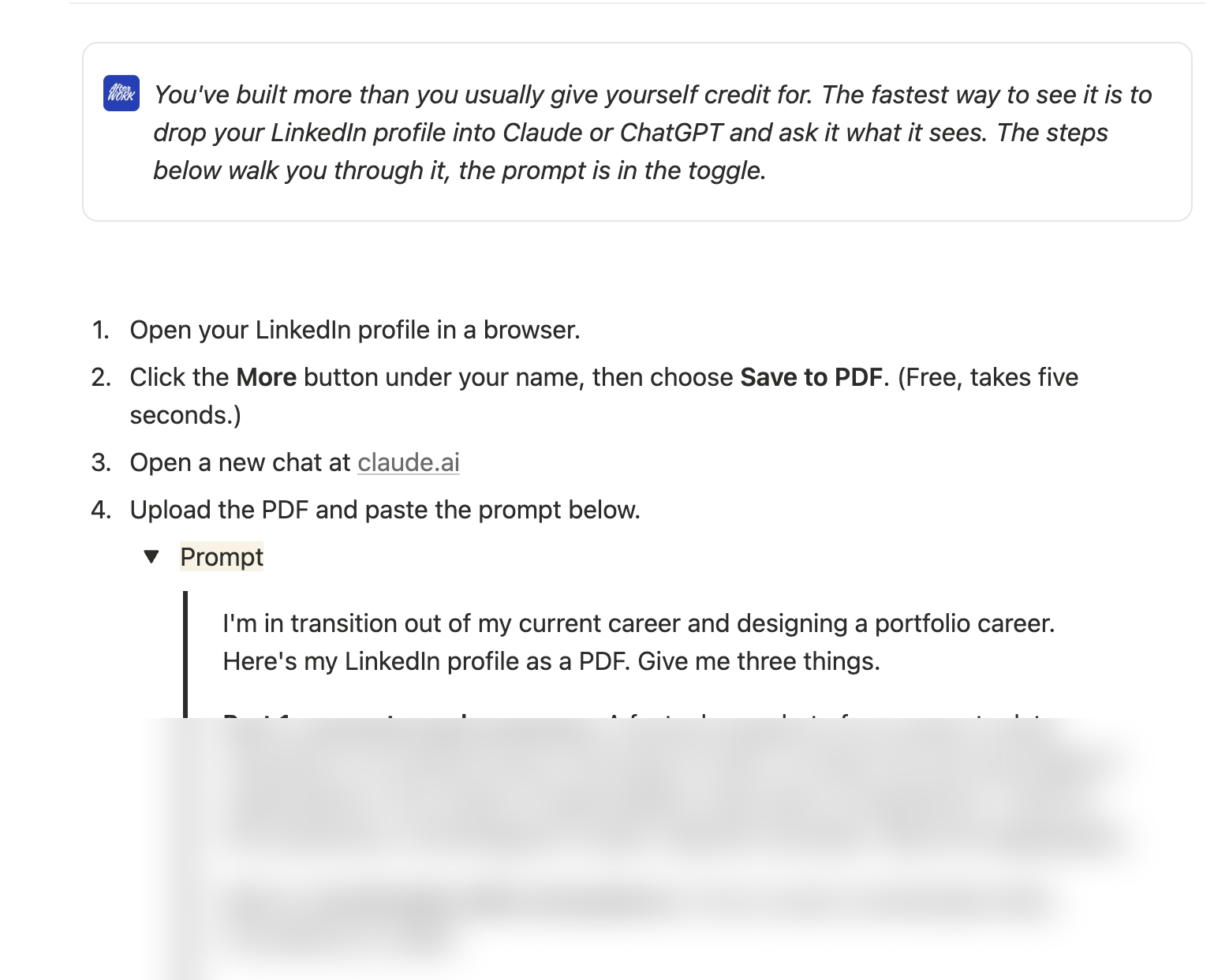 Notion template · AI Prompt (preview)