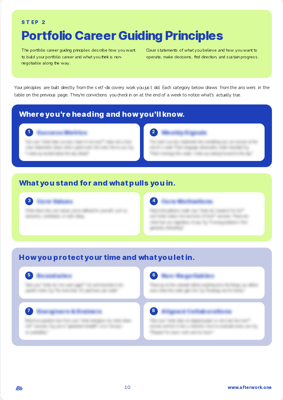 Vision Pillar Workbook · Step 2 Guiding Principles